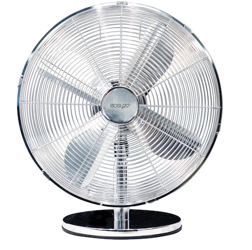 Ventilatore da tavolo metallo argento 42 cm WENSUM 